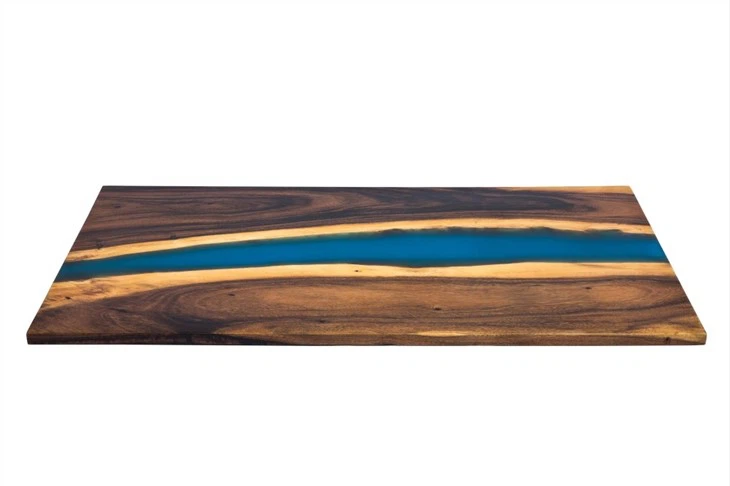 Resin & South American Walnut Solid Wood Desk Top Suppliers