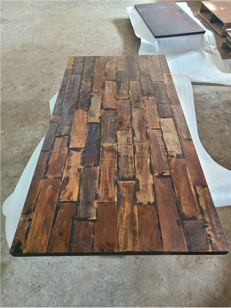 올드 엘름 베니어 솔리드 우드 데스크탑